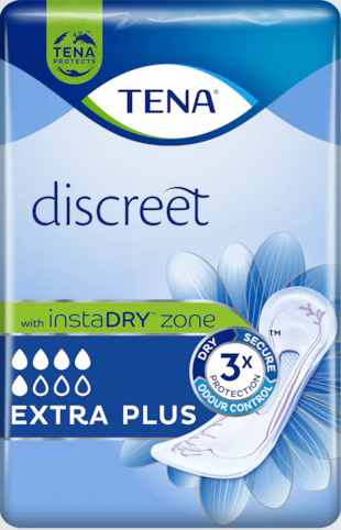 ASSORBENTE INCONTINENZA LEGGERA TENA DISCREET EXTRA PLUS 16 PEZZI - Farmapre