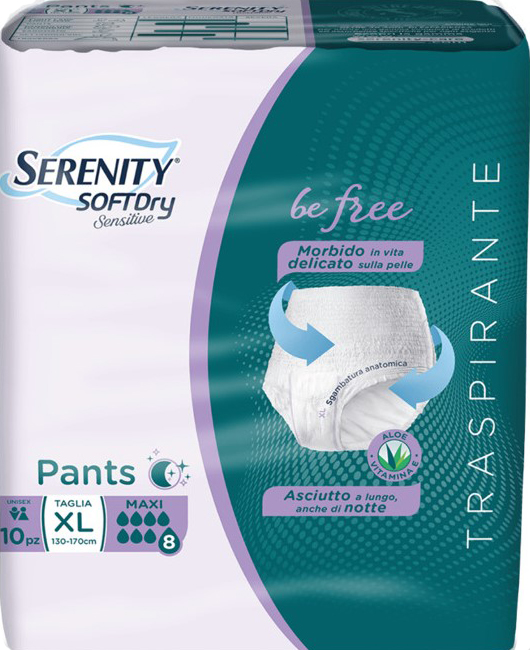 SERENITY PANTS SD SENSITIVE BE FREE MAXI XL 10 PEZZI - Farmapre