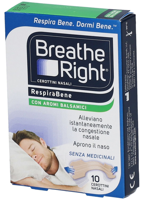 CEROTTI NASALI BREATHE RIGHT BALSAMICI 10 PEZZI - Farmapre