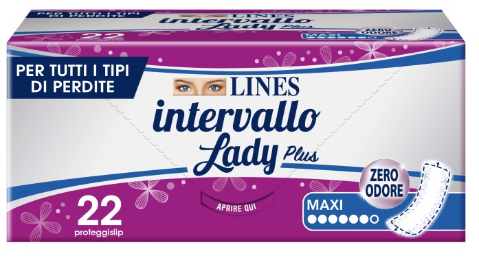 PROTEGGISLIP LINES INTERVALLO LADY PLUS MAXI 22 PEZZI - Farmapre