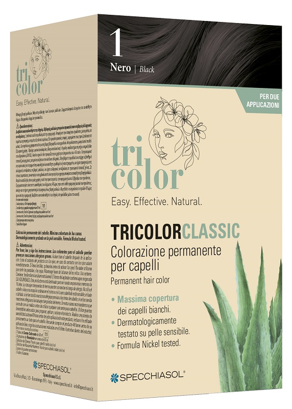 TRICOLOR CLASSIC 1 NERO 2 TUBI 50 ML + 2 SHAKER 50 ML + 4 BUSTINE 8 ML - Farmapre