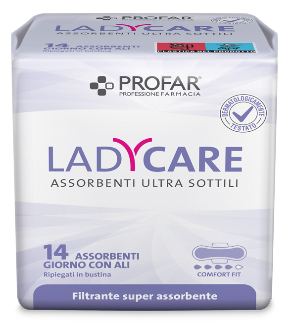 LADYCARE ASSORBENTI GIORNO ALI 14 PEZZI PROFAR - Farmapre