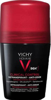 VICHY HOMME DEODORANTE CLINICAL CONTROL 96H ROLL 50 ML - Farmapre