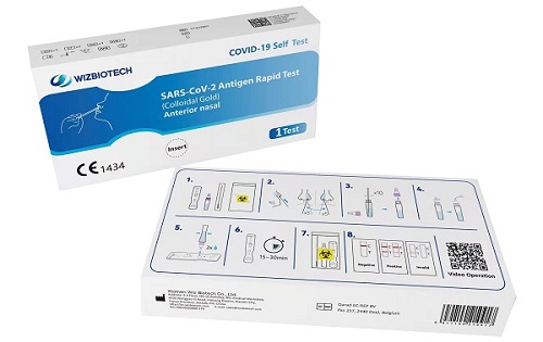 TEST ANTIGENICO RAPIDO COVID-19 AUTODIAGNOSTICO DETERMINAZIONE QUALITATIVA ANTIGENI SARS-COV-2 IN TAMPONI NASALI MEDIANTE IMMUNOCROMATOGRAFIA - Farmapre