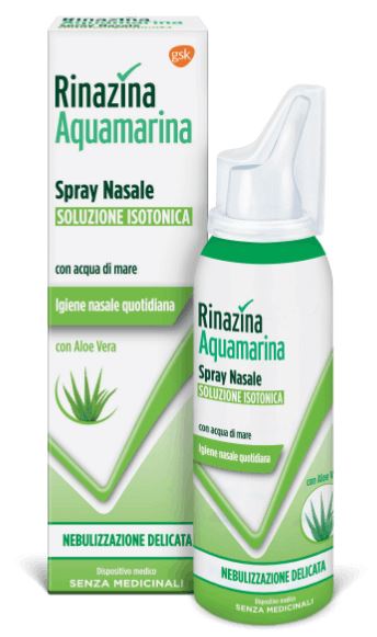 RINAZINA AQUAMARINA FAMILY SPRAY NASALE ISOTONICO DELICATO 100 ML - Farmapre