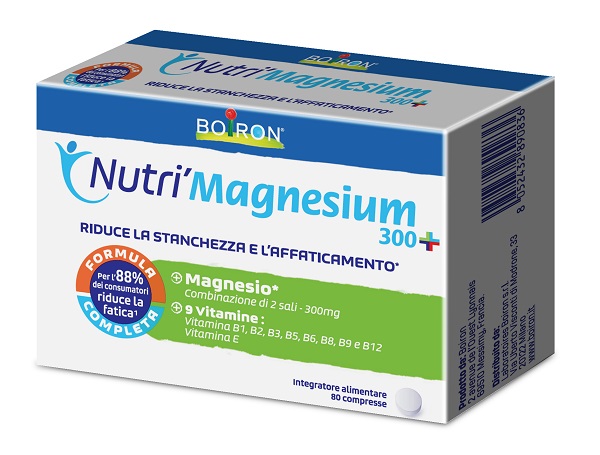 NUTRI'MAGNESIUM 300+ 80 COMPRESSE DA 500 MG SENZA GLUTINE NATURALMENTE PRIVO DI LATTOSIO - Farmapre