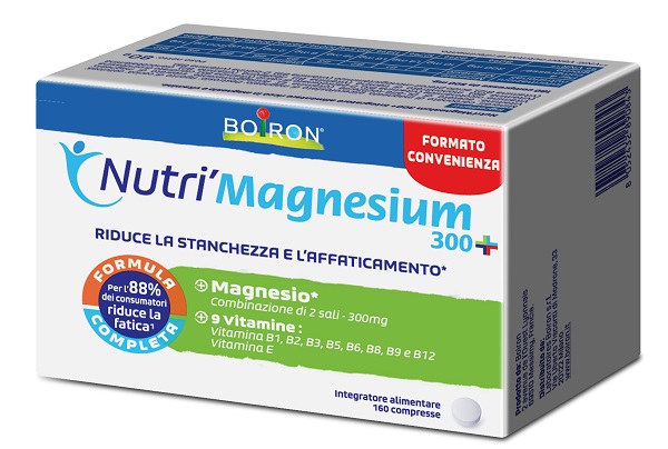 NUTRI'MAGNESIUM 300+ 160 COMPRESSE DA 500 MG SENZA GLUTINE NATURALMENTE PRIVO DI LATTOSIO - Farmapre