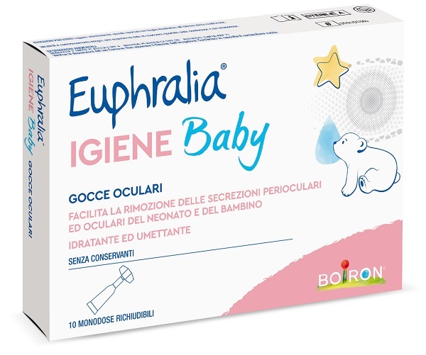 GOCCE OCULARI EUPHRALIA IGIENE BABY 10 MONODOSE RICHIUDIBILI X 0,5 ML - Farmapre