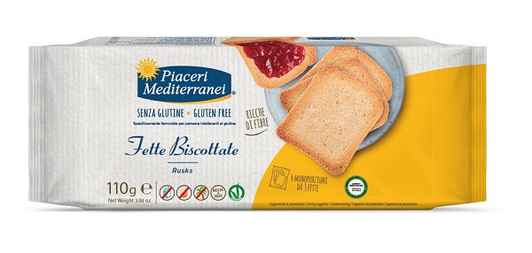 PIACERI MEDITERRANEI FETTE BISCOTTATE 110 G - Farmapre
