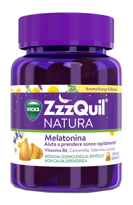 VICKS ZZZQUIL NATURA MANGO & BANANA 30 PASTIGLIE GOMMOSE - Farmapre
