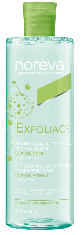 EXFOLIAC ACQUA MICELLARE DETERGENTE STRUCCANTE ESFOLIANTE 400 ML - Farmapre