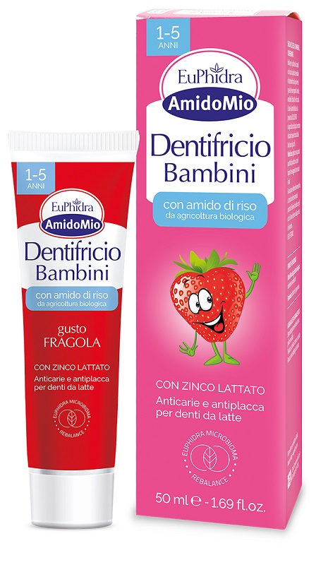 EUPHIDRA AMIDOMIO DENTIFRICIO FRAGOLA 1-5 ANNI 50 ML - Farmapre
