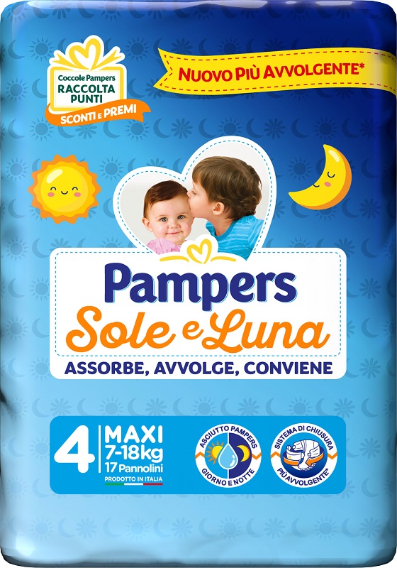 PAMPERS SOLE&LUNA MAXI 17 PEZZI - Farmapre