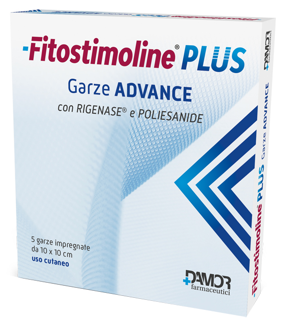 FITOSTIMOLINE PLUS GARZE ADVANCE IMPREGNATE 10X10 CM 5 PEZZI - Farmapre