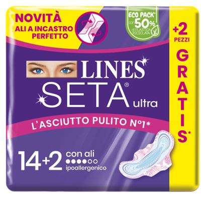 LINES SETA ULTRA ASSORBENTI ALI CP 14+2 PEZZI - Farmapre