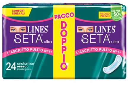 LINES SETA ULTRA ASSORBENTI ANATOMICO VP DWCT 24 PEZZI - Farmapre