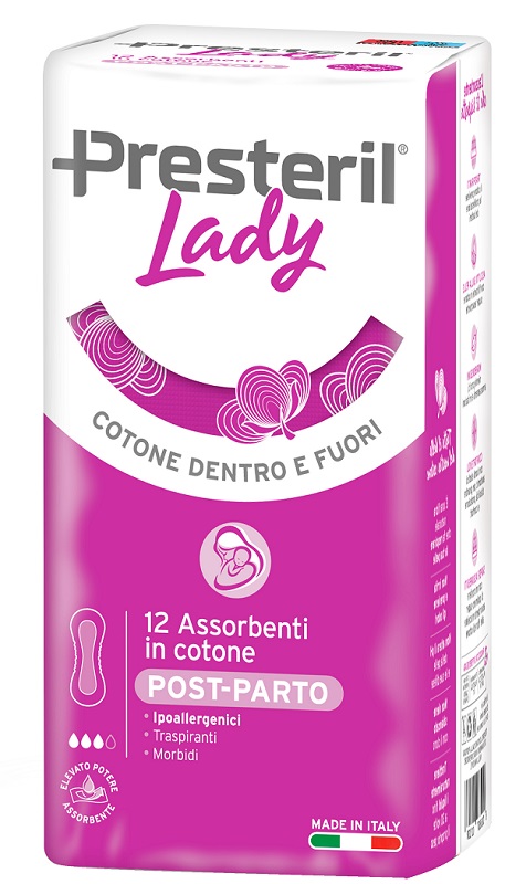 PRESTERIL LADY ASSORBENTE POST PARTO 10 + 2 PEZZI - Farmapre