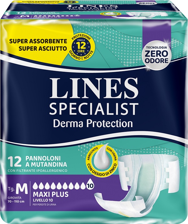 PANNOLONE MUTANDINA LINES SPECIALIST DERM AP M 12 PEZZI - Farmapre
