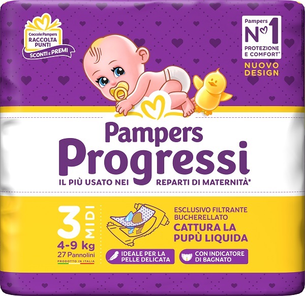 PAMPERS PROGRESSI MIDI 27 PEZZI - Farmapre