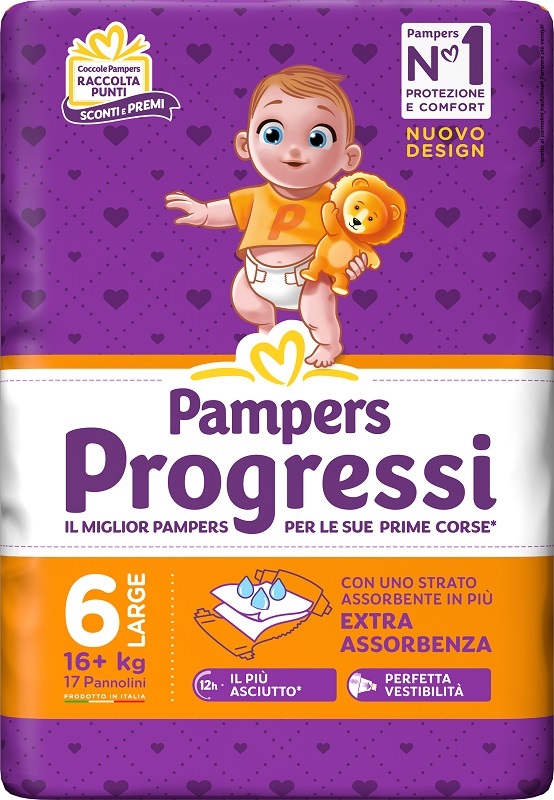 PAMPERS PROGRESSI XL 17 PEZZI - Farmapre
