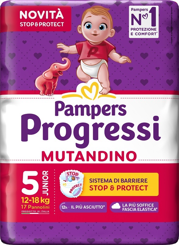 PAMPERS PROGRESSI MUTANDINA JUNIOR 17 PEZZI - Farmapre