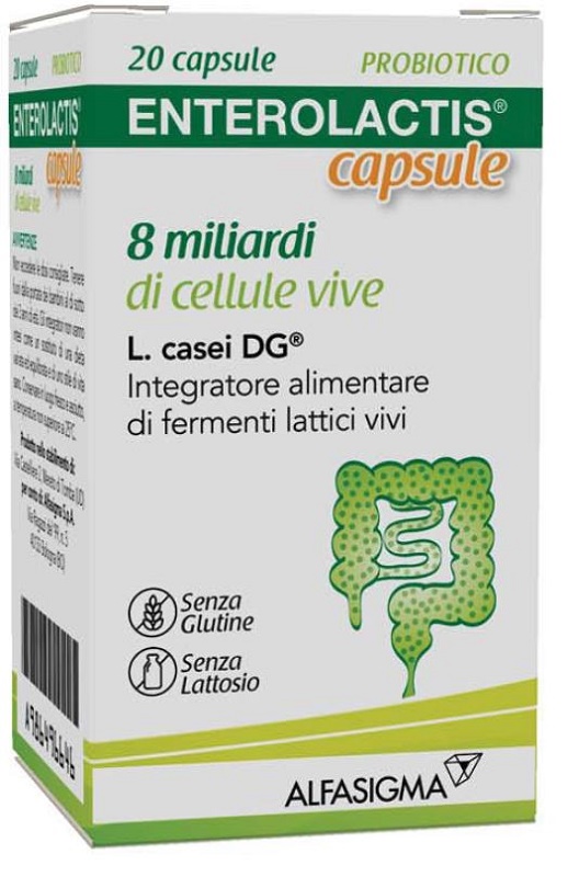 ENTEROLACTIS 20 CAPSULE 8 MILIARDI DI CELLULE VIVE - Farmapre