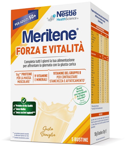 MERITENE FORZA E VITALITA' VANIGLIA 5 BUSTINE DA 30 G - Farmapre