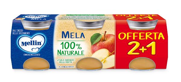 MELLIN OMOGENEIZZATO MELA 3PZ DA 100 G - Farmapre