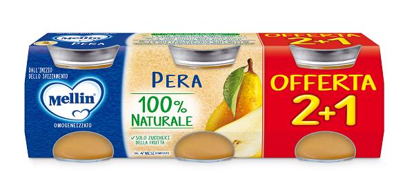 MELLIN OMOGENEIZZATO PERA 3 PEZZI DA 100 G - Farmapre