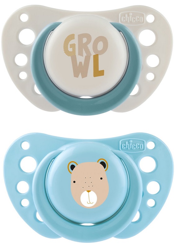 CHICCO SUCCHIETTI AIR AZZURRO SILICONE 2-6 MESI 2 PEZZI - Farmapre
