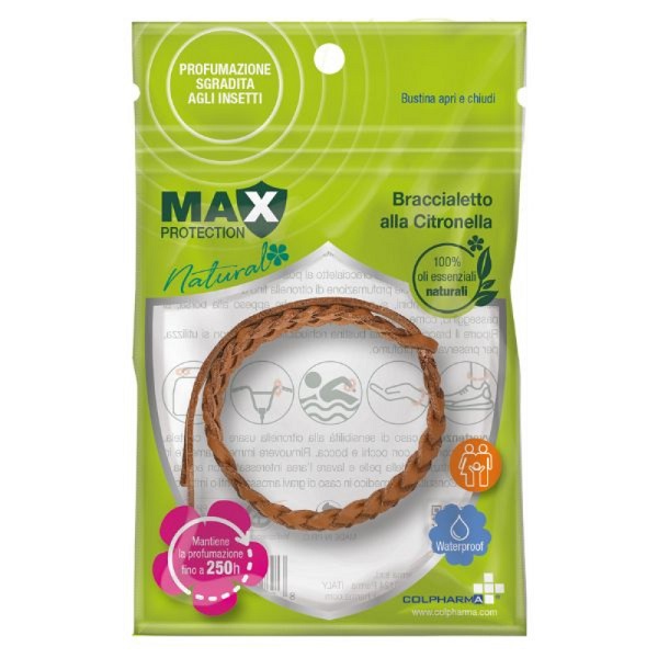 MAX PROTECTION BRACCIALETTO ALLA CITRONELLA ECOPELLE - Farmapre