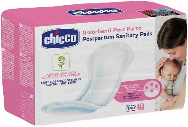 CHICCO ASSORBENTI POSTPARTO BIO COTONE 10 PEZZI - Farmapre