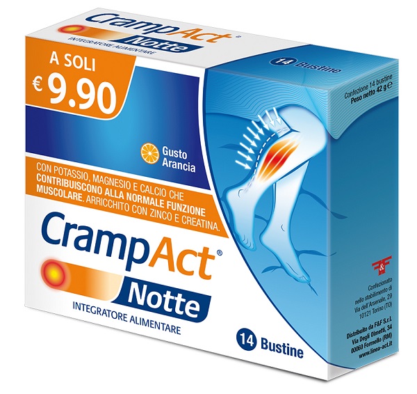 CRAMPACT NOTTE 14 BUSTINE GUSTO ARANCIA CON EDULCORANTE - Farmapre