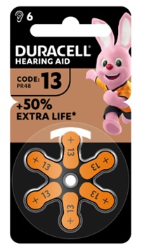 DURACELL EASY TAB 13 ARANCIO BATTERIA PER APPARECCHIO ACUSTICO 6 PEZZI - Farmapre