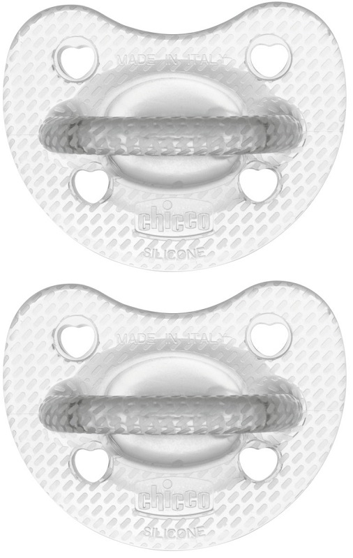 CHICCO GOMMOTTO SILICONE CRYSTAL 6-16 MESI 2 PEZZI - Farmapre