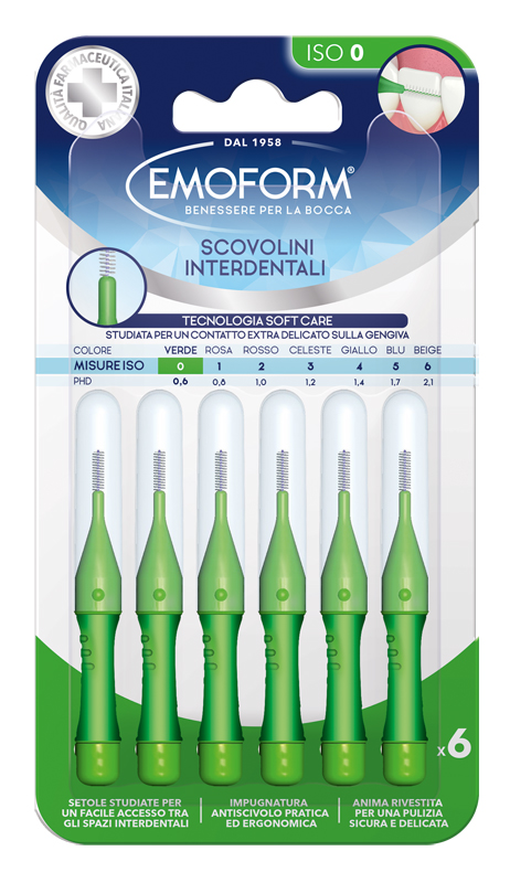 EMOFORM SCOVOLINO ISO 0 VERDE 6 PEZZI - Farmapre