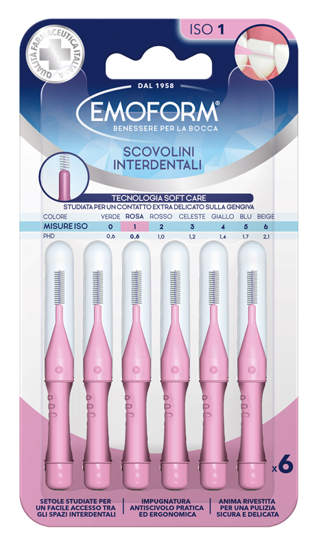 EMOFORM SCOVOLINO ISO 1 ROSA 6 PEZZI - Farmapre