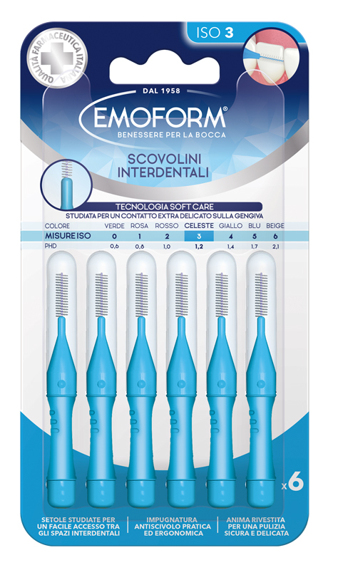 EMOFORM SCOVOLINO ISO 3 CELESTE 6 PEZZI - Farmapre