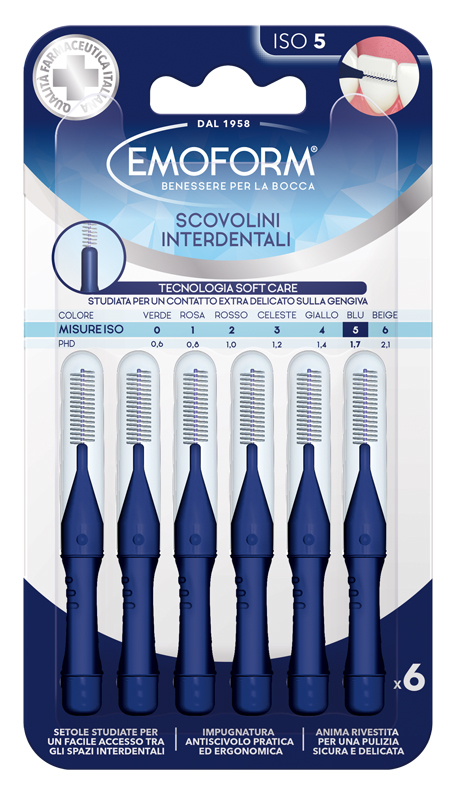 EMOFORM SCOVOLINO ISO 5 BLU 6 PEZZI - Farmapre