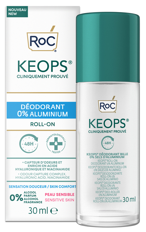 ROC KEOPS DEODORANT ROLL ON 0% ALUMINIUM 30 ML - Farmapre