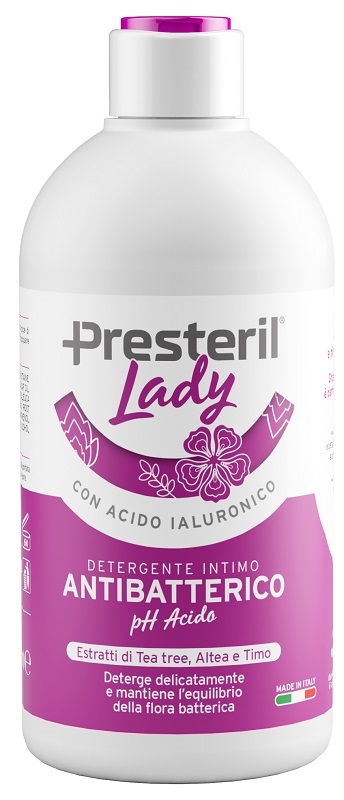 PRESTERIL LADY DETERGENTE INTIMO ANTIBATTERICO/PH ACIDO 500  ML - Farmapre