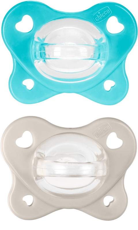 CHICCO DUAL SOFT SUCCHIETTO AZZURRO 6-16 MESI 2 PEZZI - Farmapre