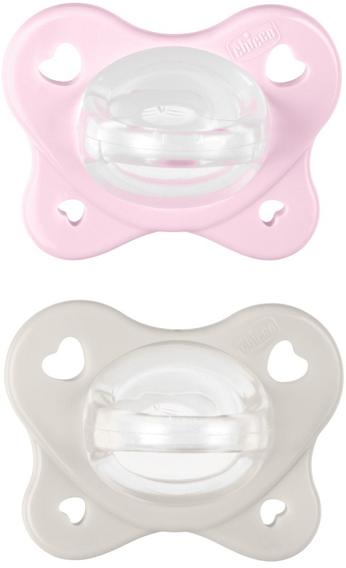 CHICCO DUAL SOFT SUCCHIETTO ROSA 2-6 MESI 2 PEZZI - Farmapre
