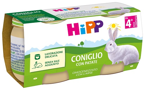 HIPP OMOGENEIZZATO CONIGLIO CON PATATE 2 PEZZI DA 80 G - Farmapre