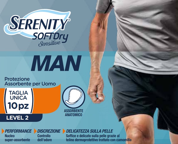 PANNOLINO SERENITY MAN SENSITIVE LEVEL 2 10 PEZZI - Farmapre