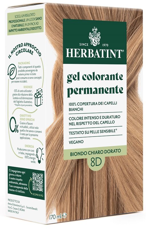 HERBATINT 8D BIONDO CHIARO DORATO 170 ML - Farmapre