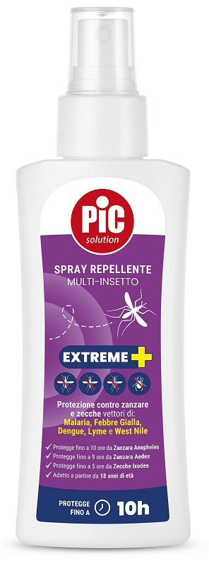PIC SOLUTION SPRAY REPELLENTE MULTI-INSETTO EXTREME+ 100 ML - Farmapre