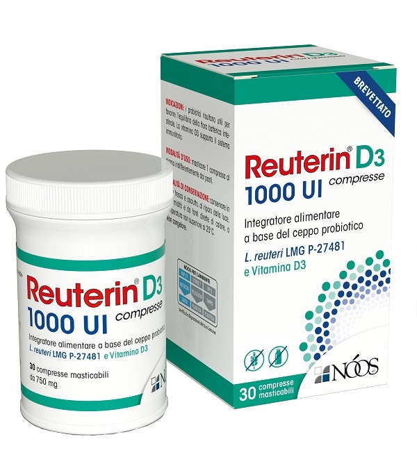 REUTERIN D3 COMPRESSE 1000 UI 30 COMPRESSE MASTICABILI SENZA GLUTINE SENZA LATTOSIO - Farmapre