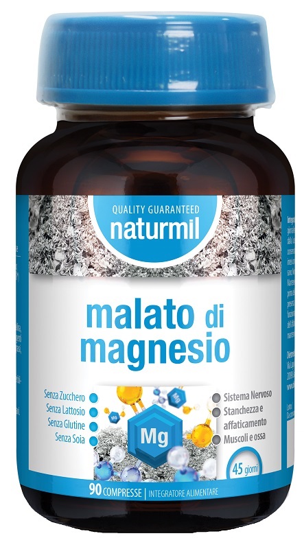 MALATO DI MAGNESIO 90 COMPRESSE SENZA GLUTINE LATTOSIO E SOIA - Farmapre