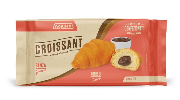 AGLUTEN CROISSANT CREMA CACAO 4 PEZZI DA 55 G - Farmapre